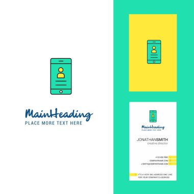 Kullanıcı profili yaratıcı Logo ve kartvizit. dikey tasarlamak vektör