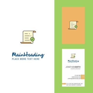 Metin belgesi yaratıcı Logo ve kartvizit. dikey tasarlamak vektör