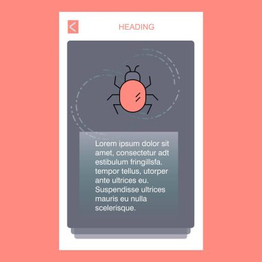 Hata mobil dikey banner tasarım tasarımı. Vektör