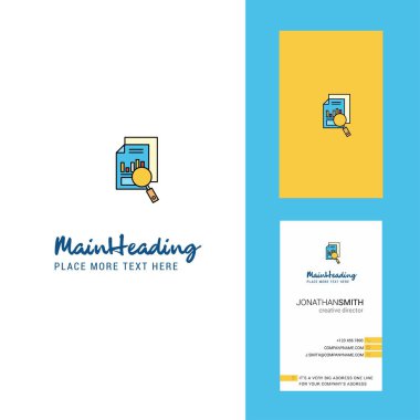 Arama belge yaratıcı Logo ve kartvizit. dikey tasarlamak vektör