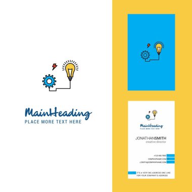 Enerji güç yaratıcı Logo ve kartvizit. dikey tasarlamak vektör