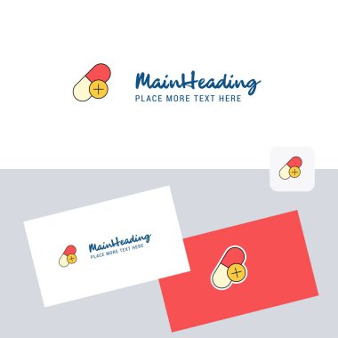 Kartvizit şablonuyla tıp vektör logo. Zarif kurumsal kimlik. -Vektör