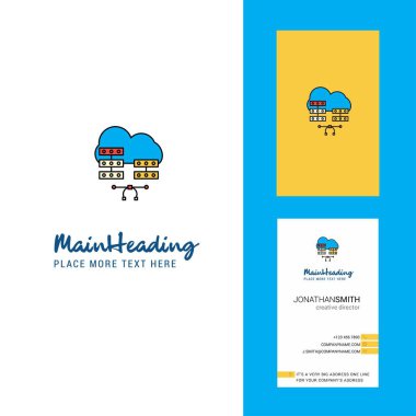 Network communication Creative Logo and business card. vertical Design Vector