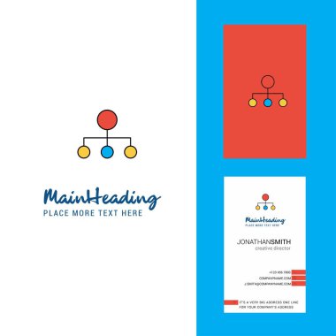 Ağ yaratıcı Logo ve kartvizit. dikey tasarlamak vektör