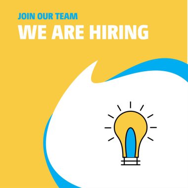 Bize katıl. Busienss şirket fikir Poster belirtme çizgisi tasarım işe vardır. Vektör arka plan