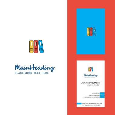 Yaratıcı Logo ve kartvizit dosyaları. dikey tasarlamak vektör