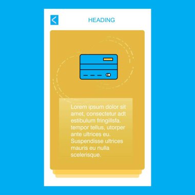 Kredi kartı mobil dikey banner tasarım tasarımı. Vektör