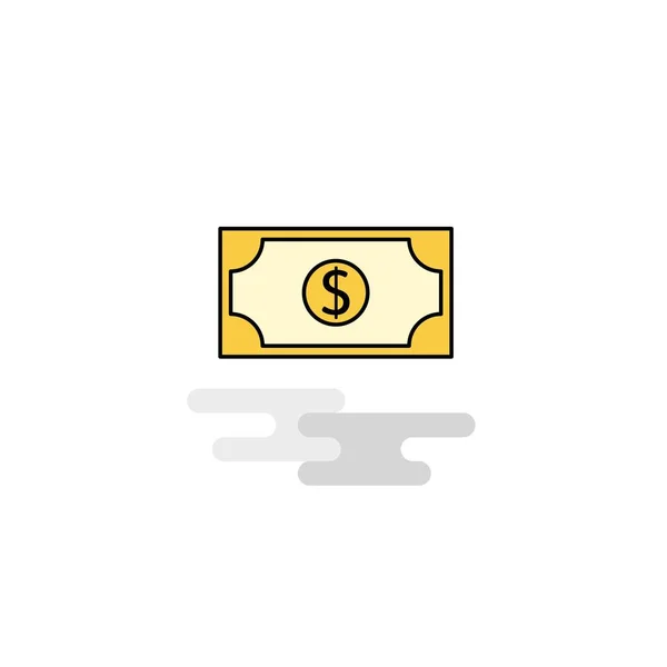 Flache Dollar Symbol Vektor — Stockvektor