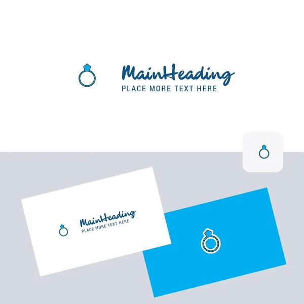 Ring Vector Logotype Business Card Template Elegant Corporate Identity Vector — Stock Vector