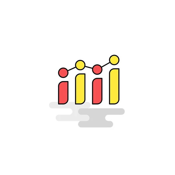 Flaches Diagramm Symbol Vektor — Stockvektor