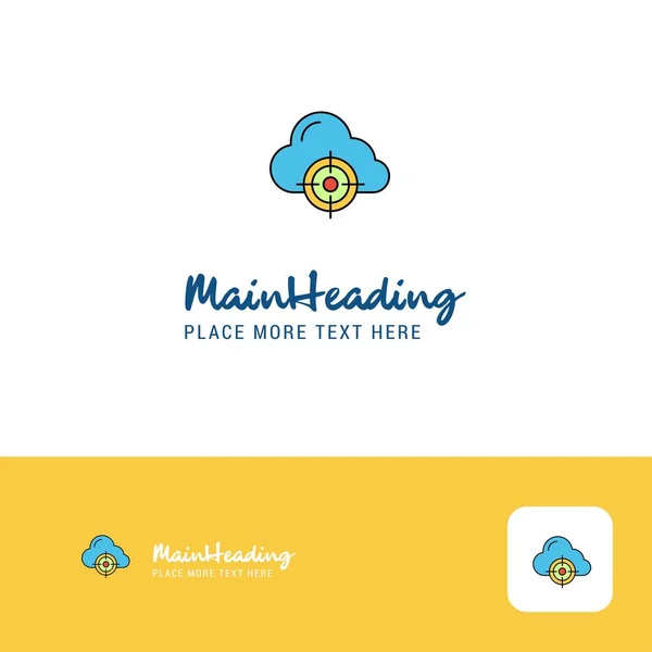 Diseño Logo Creative Targeted Cloud Color Plano Logotipo Lugar Para — Archivo Imágenes Vectoriales