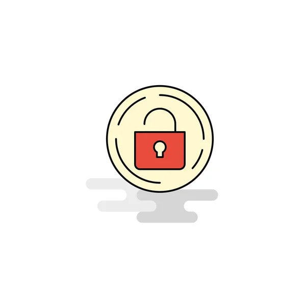 Flat Unlock Icon Vector — Stock Vector