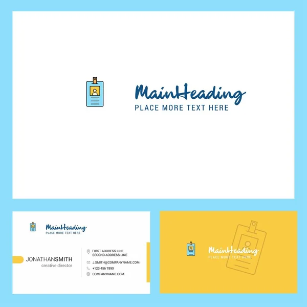 Αναγνωριστικό Κάρτας Σχεδιασμός Λογότυπου Tagline Εμπρός Και Πίσω Πρότυπο Κάρτας — Διανυσματικό Αρχείο