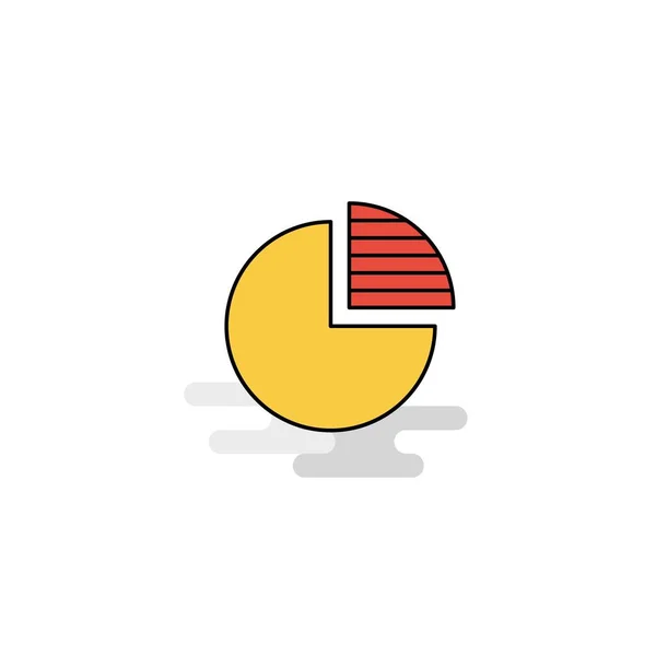 Flat Pie Chart Icono Vector — Vector de stock