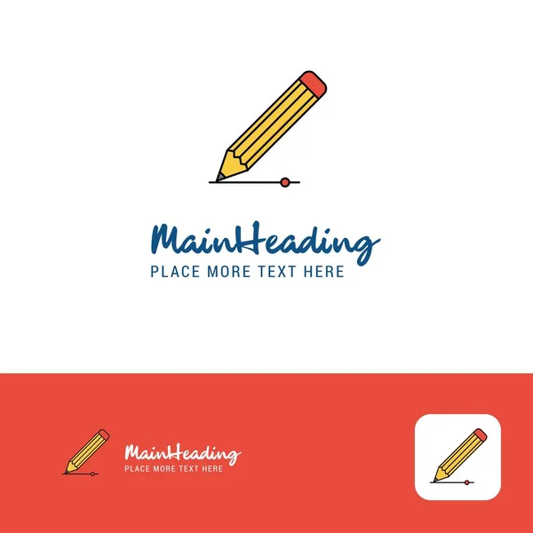 Conception Créative Logo Crayon Logo Couleur Plate Pour Tagline Illustration — Image vectorielle