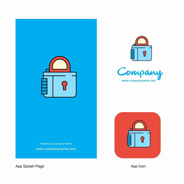 Lock Company Logo App Icon Splash Page Design Creative Business — Stock Vector