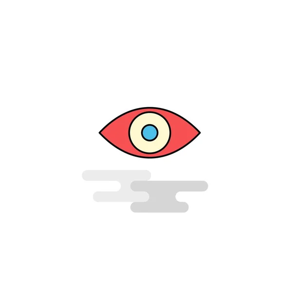 Икона Плоским Глазом Вектор — стоковый вектор