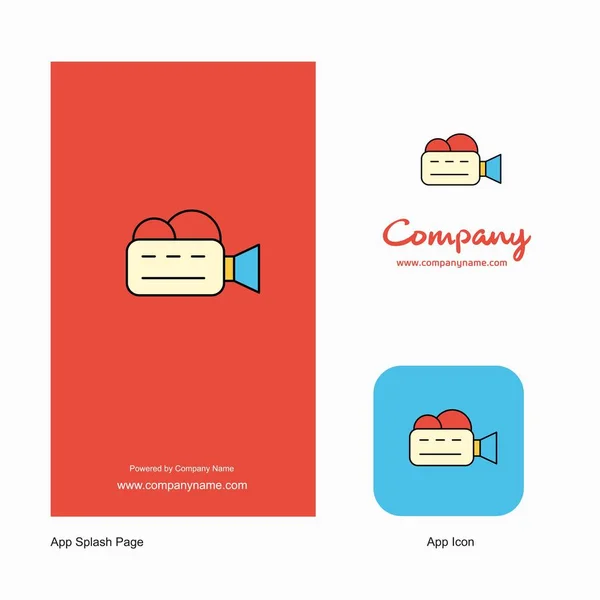 Camcoder Company Logo App Icon Splash Page Design Creative Business — Stock Vector