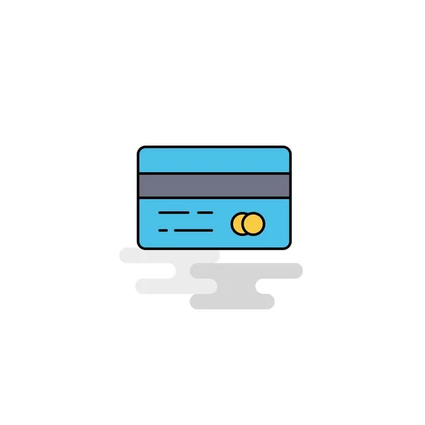 Flat Credit Card Icon Vector — Stock Vector
