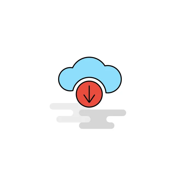 Platte Downloaden Pictogram Vector — Stockvector