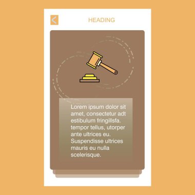 Mobil dikey banner tasarım tasarımı çekiç. Vektör