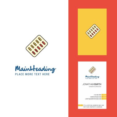 Yaratıcı Logo ve kartvizit tablet. dikey tasarlamak vektör