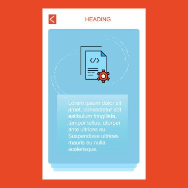 Mobil dikey afiş tasarım tasarım kodlama. Vektör