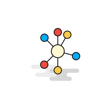 Düz ağ kutsal kişilerin resmi. Vektör