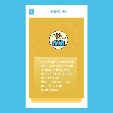 Adam telefon dikey banner tasarım tasarımı karıştı. Vektör