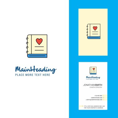 Günlük yaratıcı Logo ve kartvizit seviyorum. dikey tasarlamak vektör