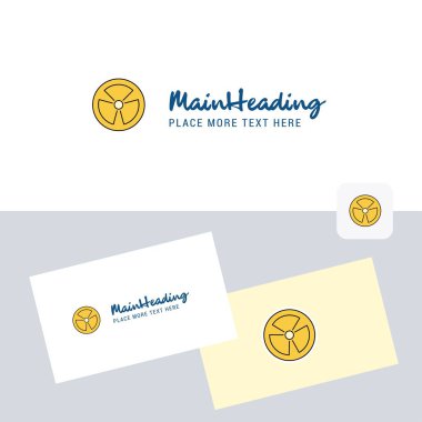 Kartvizit şablonuyla fan vektör logo. Zarif kurumsal kimlik. -Vektör