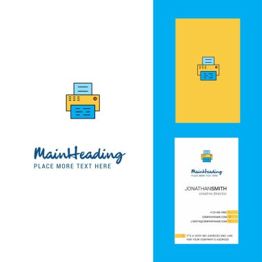 Yazıcı yaratıcı Logo ve kartvizit. dikey tasarlamak vektör