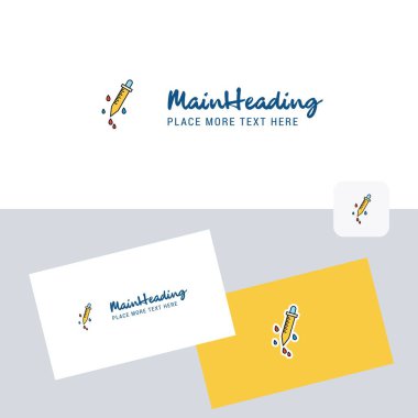 Kartvizit şablonuyla damlalık vektör logo. Zarif kurumsal kimlik. -Vektör