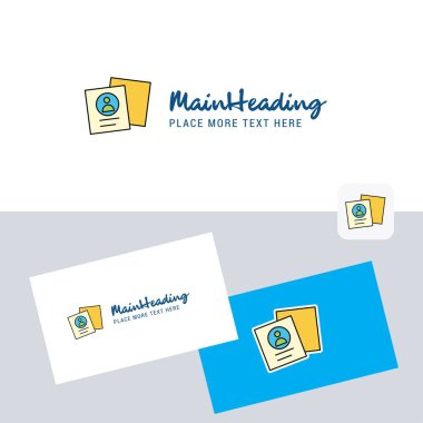 Kartvizit şablonuyla profil vektör logo. Zarif kurumsal kimlik. -Vektör