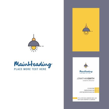 Işık yaratıcı Logo ve kartvizit. dikey tasarlamak vektör