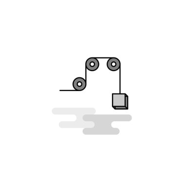 Kasnak Web simgesi. Düz çizgi dolgulu gri simge vektör