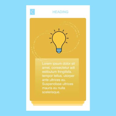 Fikir mobil dikey banner tasarım tasarımı. Vektör