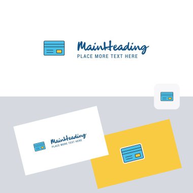 Kartvizit şablonu ile kredi kartı vektör logo. Zarif kurumsal kimlik. -Vektör