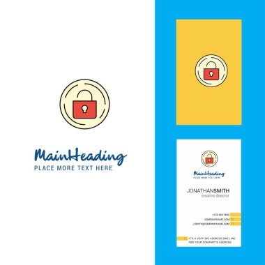 Yaratıcı Logo ve kartvizit kilidini. dikey tasarlamak vektör