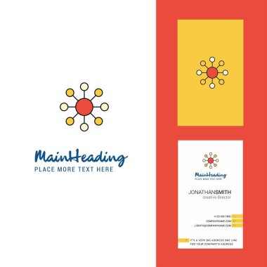 Ağ yaratıcı Logo ve kartvizit. dikey tasarlamak vektör
