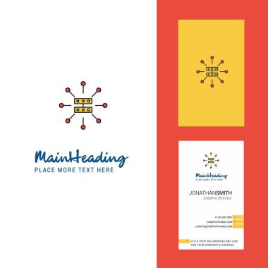 Yönlendirici yaratıcı Logo ve kartvizit. dikey tasarlamak vektör