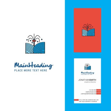 Duş yaratıcı Logo ve kartvizit pantolon. dikey tasarlamak vektör