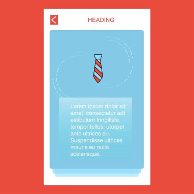 Mobil dikey banner tasarım tasarımı kravat. Vektör