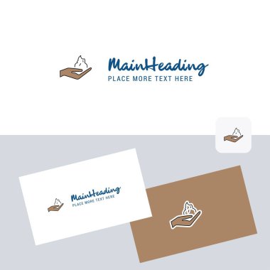 Shaving foam  vector logotype with business card template. Elegant corporate identity. - Vector