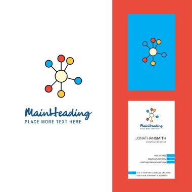 Ağ yaratıcı Logo ve kartvizit. dikey tasarlamak vektör