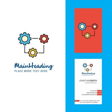 Yaratıcı Logo ve kartvizit ayarlama. dikey tasarlamak vektör