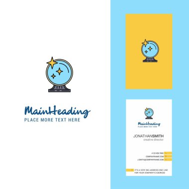 Ayna yaratıcı Logo ve kartvizit. dikey tasarlamak vektör