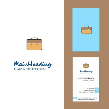 Breifcase yaratıcı Logo ve kartvizit. dikey tasarlamak vektör