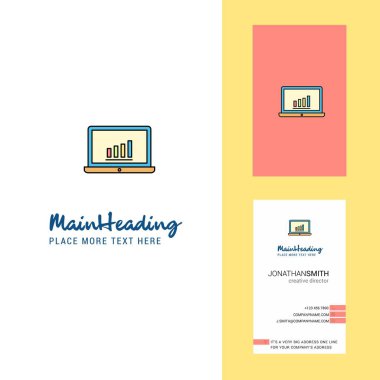 Dizüstü yaratıcı Logo ve kartvizit. dikey tasarlamak vektör