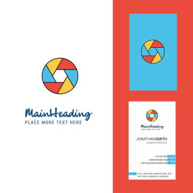 Kamera çekim yaratıcı Logo ve kartvizit. dikey tasarlamak vektör